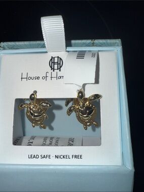 House of Harlow 1960 Gold Turtle Drop Earrings